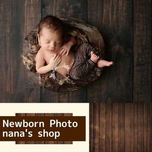 ♪ Background cloth wood grain pattern (1) Newborn Photo Shooting Commemorative Photo Baby