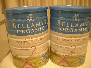 Bellamys Organic Powder Milk Step 2 (6-12 months) Large can 900g 2 pieces