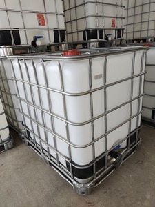 Direct collection only 2 pieces Large water storage tank 1000L 1T IBC container rainwater liquid bulk container plastic poly tank used junk ②