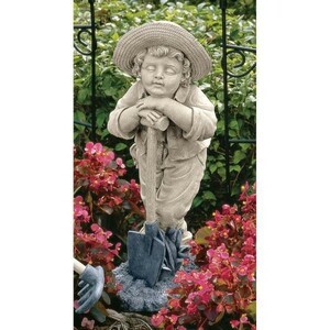 Boys Exterior figurine objects/ garden gardening lawn plazas (imported goods) (imported goods)