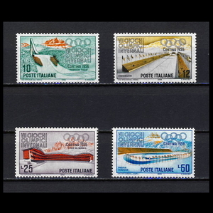 ■ Italian Stamp 1956 Cortine Olympics / Olympics 4