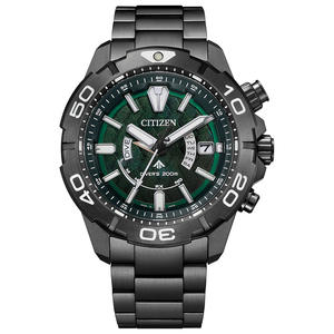 Citizen Men's Promaster Marine Light in Black 2022 Green Edition AS7146-58W Radio Clock Limited 600 Divers Watch New Genuine