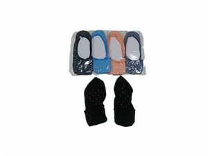 Oh 188 ■ 5 finger cover socks 5 pieces 24-26cm pattern black, gray blue orange