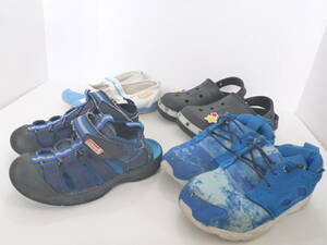 Coleman Reebok etc. 4 Pairs Set Sneakers Sandals Upper Shoes Boys Blue Blue 17 17.0 17.5 18.0