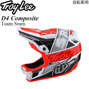 [Inventory disposal special price] TROY LEE Helmet for bicycles D4 COMPOSITE TEAM SRAM White Glow Red/L