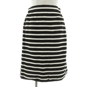Loth Rare Mon Lautreamont skirt knee length border stretch -off white black 40 Ladies