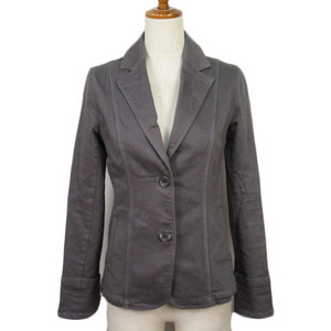 Lautreamont Jacket Tailored Stretch Twill Cotton 2 Gray Ladies