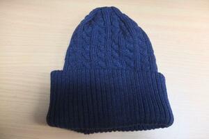 Knitted Cap Hat Knit Hat Cold Protection Rib &amp; Cable Knit FREE★ Unused Cheap!