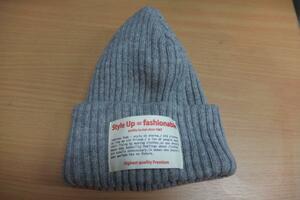 Knitted Cap Hat Knit Hat Cold Protection Rib Knit Grain One-size-fits-all ★ unused cheap!