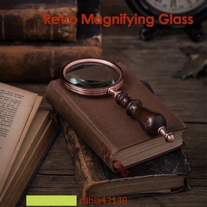 Magnifying glass wood magnifying glass optical reading ropes interior Vintage gift gift antique antique retro 10 fold
