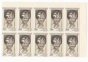 ★ Czechoslovakia Mucha "Painting" Issued in 1969 ★#1077