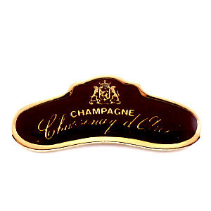 Pin badge Champagne liquor label type champagne black ◆ French limited pins ◆ Rare vintage pin batch