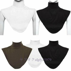 O308 ☆ New collar black and white cracked collar ladies stand collar high -necked collar neck fashion fashionable cold protection 3 pieces