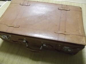 Extra large old -fashioned old -fashioned vintage Thick cowhide leather Attache case Travel Boston Bag