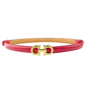 Slide Belt Simple Ladies Trend Casual Waist Mark Size Adjustable Bit Coral Pink