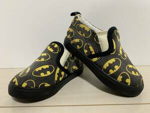 Rare Batman sneakers slip -on 14㎝ black sole USED goods boys girl girls dc comics shoes