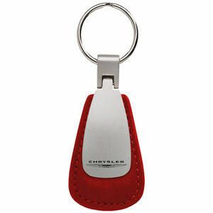 Chrysler Keychain Drop / TEARDROP / Red Leather / Red / Leather / Chrysler / Keychain / Keychain