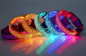 [VAPS_3] Glow collar S size 2 pieces Dog collar for pets harness leads * Color random