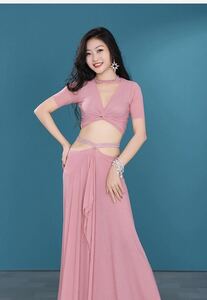 Belly Dance Person Homan Strain 3 Points Set Oriental Dance Dance Top + Skirt + Safety Pants 3 Pieces Beautiful Costume