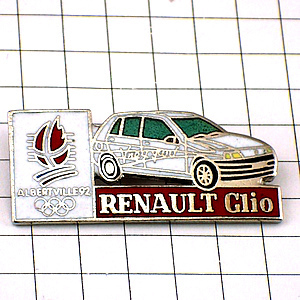 Pin Badge Albert Building Olympics Renault Car Clio White ◆ French Limited Pins ◆ Rare vintage pin batch