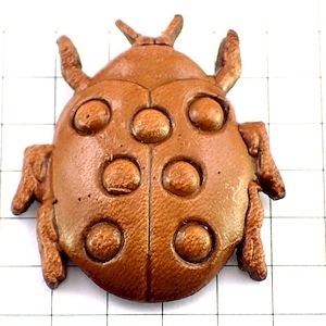 Pin badge, one leather ladybug ◆ France limited pins ◆ Rare vintage pin badge