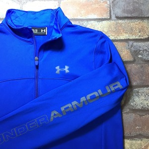 ME1-117 ◆ USA purchase ◆ Good goods ◆ Blue [UNDER ARMOUR Under Armor] 2 Pocket Jersey Track Jacket [Youth XL 160/Men's S] Blue