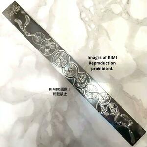 Creative textile, silver length 23cm thickness 3.7mm Paperweight Feng Shui coin