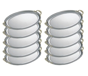 ★ Tiffany oval tray 10 pieces Stainless steel made, transport, and use as a device in various ways