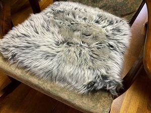 Mouton Cushion Cushion Top Dyeing Gray No Lining M-CUSHION0118