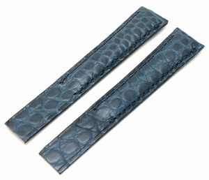 CHOPARD Chopard replacement belt leather belt genuine crocodile leather lag width 15mm tail lock width 12mm navy blue