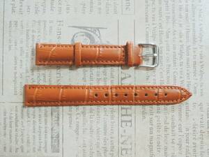 Width 15mm Bright brown Watch strap Leather "Advanced" Yasuyasu special price