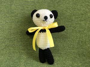 Amigurumi Panda (Ribbon Yellow) Handmade