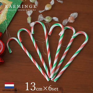 [130020] Christmas tree decorative ornament KAEMINGK Candy Stick Candy Quain Stick Decoration 13cm 6 pieces