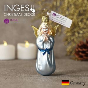 [100138] Christmas tree decorative ornament INGE-GLAS Manufaktur Angel with love 10cm