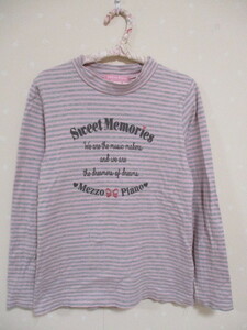 ● Meso piano ● Cute long -sleeved T -shirt ☆ M150㎝ ☆ Pink 21116