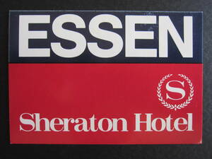 Hotel label ■ Sheraton ■ Essen ■ Germany ■ Germany ■ SHERATON ■ Sticker