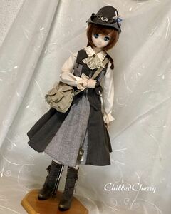 ◆ CHILLEDCHERRY ◆ 60cm Doll size Steam Punk style exploration clothes and hat set brown