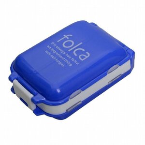 [VAPS_7] 3 -stage split pill case "blue" drug holding mobile case storage case