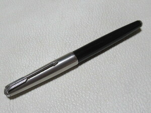 ■ Beautiful goods rare 1950s!Initial Parker 61 (Parker61) Stainless steel cap arrow mark pen tip: 14k/f inkfillers: black