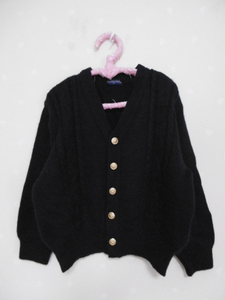 Ω glowgeous ω ★ 90㎝ ★ Cute knit cardigan ■ Navy ■