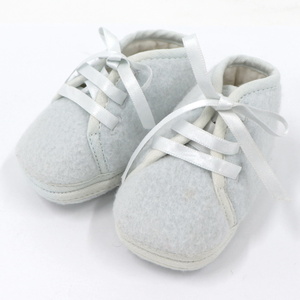 [Used] HERMES Baby First Shoes Ice Blue Wool Angola