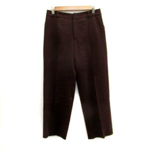 Lautreamont Lautreamont Slacks Pants tapered pants ankle length wool 38 brown tea /MS41 Ladies