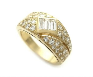 [Midoriyakuya] Buschuron diamond ring K18YG [Used]