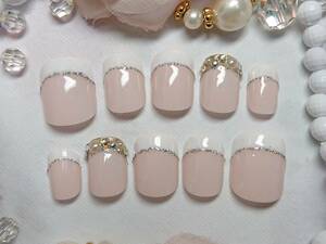 Prompt decision ☆ Gel processed nail chip ☆ Berry Short M Pink French