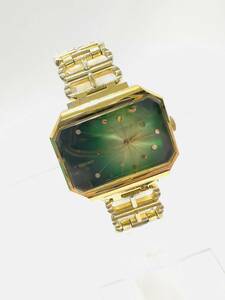 &lt;Clock&gt; SEIKO Seiko 11-3780 Square hand-rolled green dial gender [used/current item/operating product] 001731-③