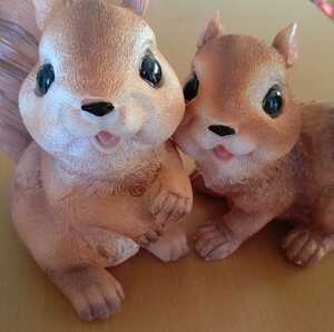 New gardening ornament squirrels 2 figurines