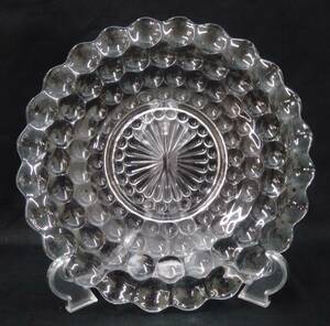 Fire King Fire King Bubble Clear Plate Dinner Plate 25cm VINTAGE