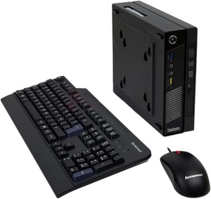 &lt;Used ultra -small personal computer set&gt; Lenovo -M53 4GB / New SSD128GB / Win10 / DVD / Office2019 ・ Wireless LAN / Keyboard and Mouse / Speaker