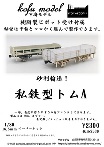 Private Railway Tom A 1/80 Kofu Model (Pancake Container)