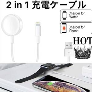 【Ideal for gifts】2in1 charging cable charger 2WAY convenient to carry